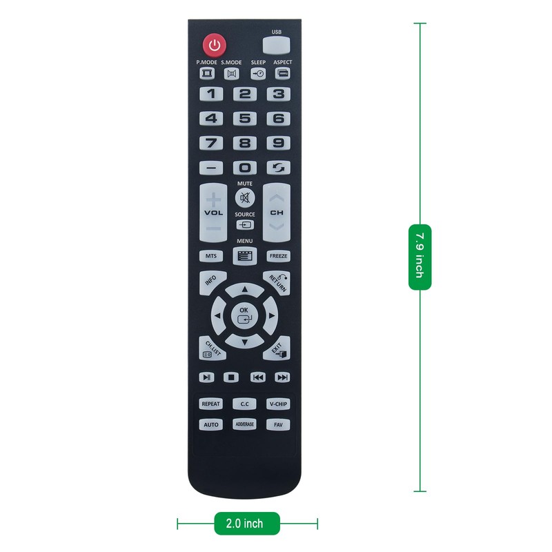 Replacement TV Remote Control Compatible with Element LCD LED TV