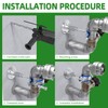 TAISHER 3PCS 304 Stainless Steel Wall Mount Ceiling Mount Adjustable