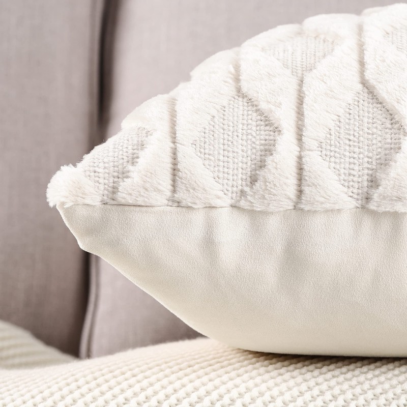 Madizz Soft Plush Short Wool Velvet Decorative Cushion Covers, Style,