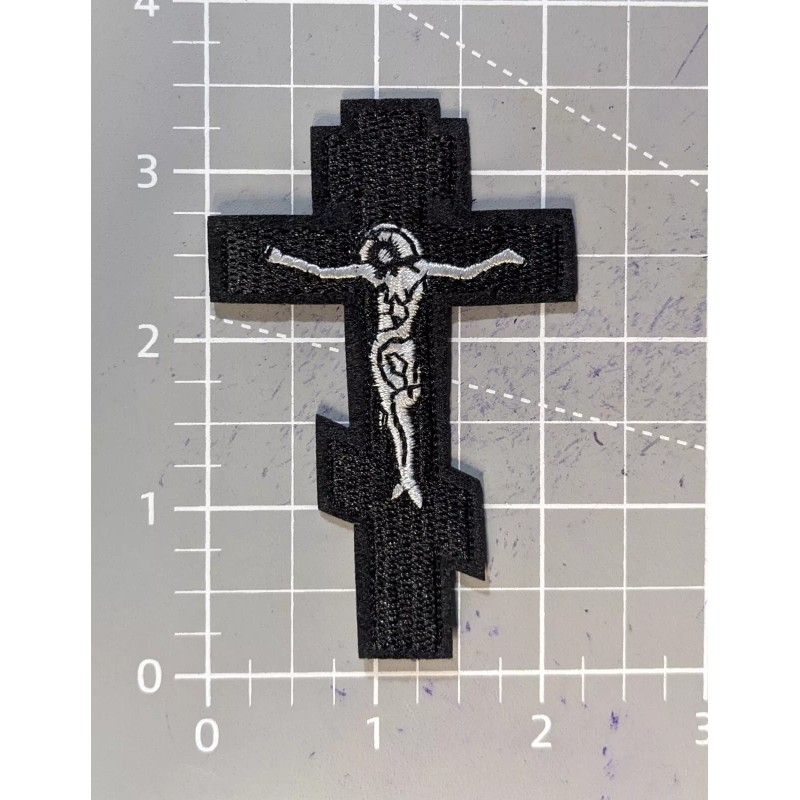 Unbranded Jesus Cross Patch 2 Pieces Christ Crucifixion Embroidered Iron