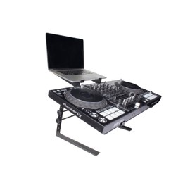 Headliner Covina Portable Dual DJ Controller Stand; Adjustable and Durable DJ Stand for Controller and Laptop; Perfect for your DJ Rig at Home, in the Club or on the Road (HL20003)