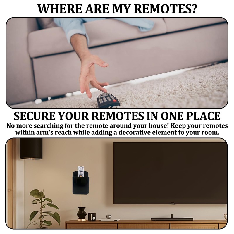 4 Pcs Remote Control Holder Wall Mount, Self Adhesive Wall