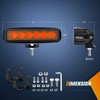 Nilight 6 inch Amber LED Light Bar 2PCS 18W Spot