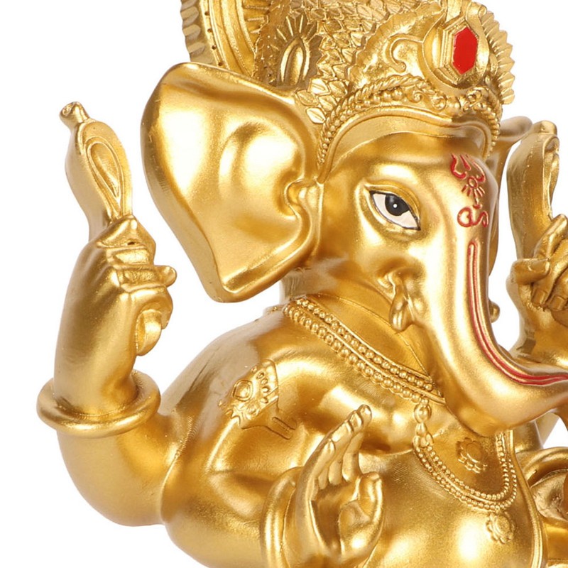 Indian Ganesha Statue Elephant Hindu God Sculpture Resin Decorative Indian