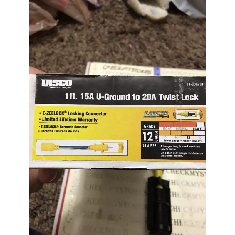 Tasco (04-00093T)1 Foot 12 Guage Locking Adapter With E-Zee Lock