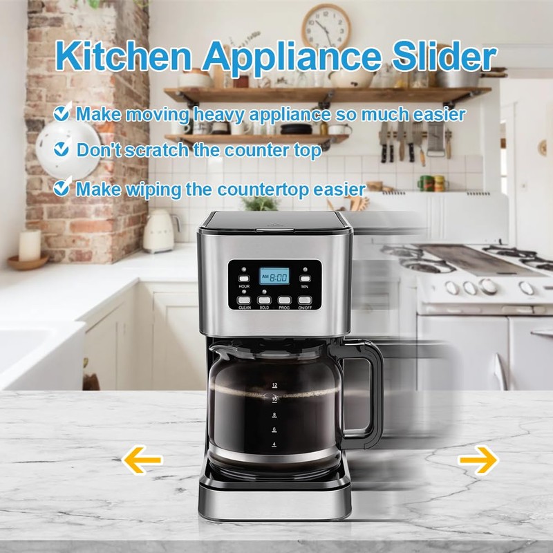 Kitchen Appliance Sliders, 16pcs Self Adhesive Small Appliance Sliders Easy