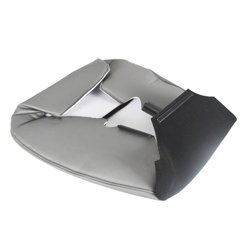 WFLNHB Driver Side Bottom Seat Cover Gray Leather Replacement for