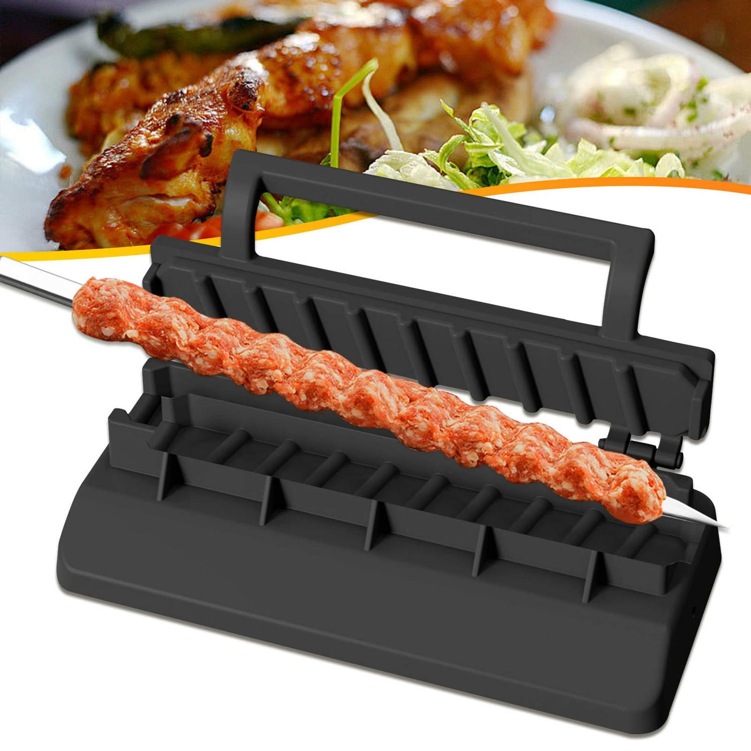 Large Kebab Maker Press, PEOUWNES Plastic Kabab, Kabob Maker Barbecue ...