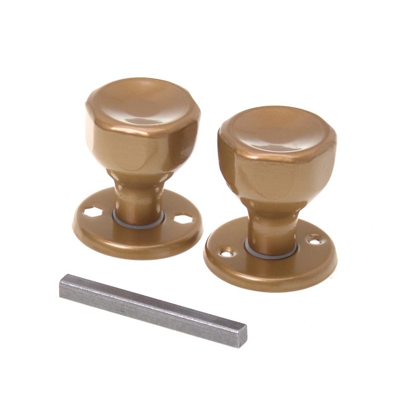 Aqbau® Door Knob, Rotatable with Rosette PZ Button Pusher Rotary