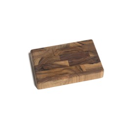 Lipper International 7217 Teak 6" End Grain Cutting Board with Cut Out Handles