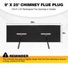 avvkfcmn Chimney Flue Plug for 8" x 32" Rectangular Chimney
