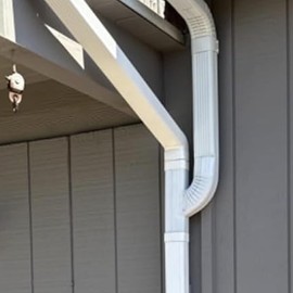 VYH Downspout Gutter Y Connector 2x3 Upright High Gloss White