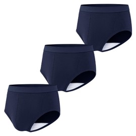 Carer Men's Cotton Incontinence Briefs with 150 ml Absorbency (Pack of 3)