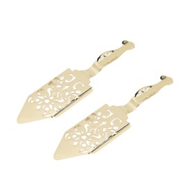 Absinthe Spoon, 2 Pcs Absente Slotted Spoon Stainless Steel Absinthe Spoons Vintage Absinthe Dripper Set for Wormwood Cocktail(Gold)