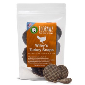 EcoPawz Wiley's Turkey Snaps Pet Treats | Grain Free Dog Treats Made in USA | All Natural Pet Treats for Dogs | Natural Healthy Dog Treats