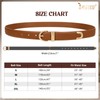 JASGOOD Women Leather Belt for Jeans Pants Fashion Gold Buckle