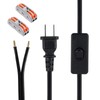 Extension Cord with Switch 5 FT,EAGWELL Replacement Plug 2 Prong
