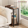 SLEEPING LAMB Narrow End Tables Living Room Set of 2