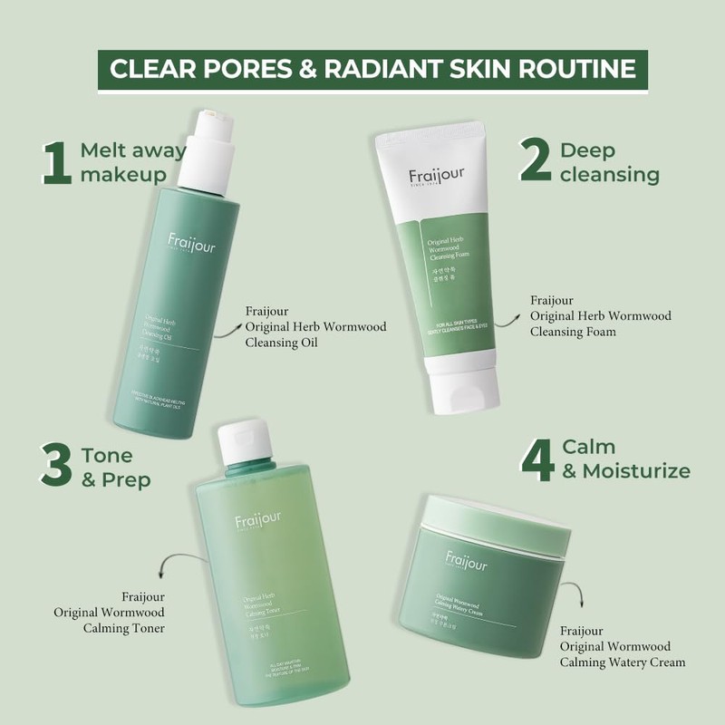 Fraijour Original Herb Wormwood Cleansing Foam 5.07fl.oz/150ml