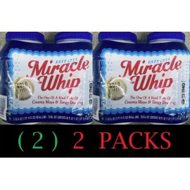 Kraft 2x KRAFT Miracle Whip Mayo-Tangy Dressing 30 oz Jar MAYONNAISE - (2) 2 PACKS