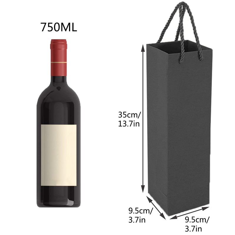 Kraft Wine Gift Bag, Premium Wine Gift Bag with Handle,