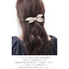 VINGTAINE H7816-BE- Barrette Ribbon, Satin, Simple, Hair Clip, Hair Accessory,