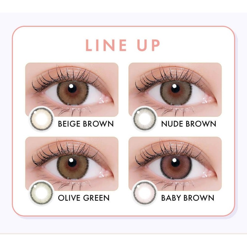 Color Contacts CANNA ROZE Nude Brown Kanna Rose 【1 box
