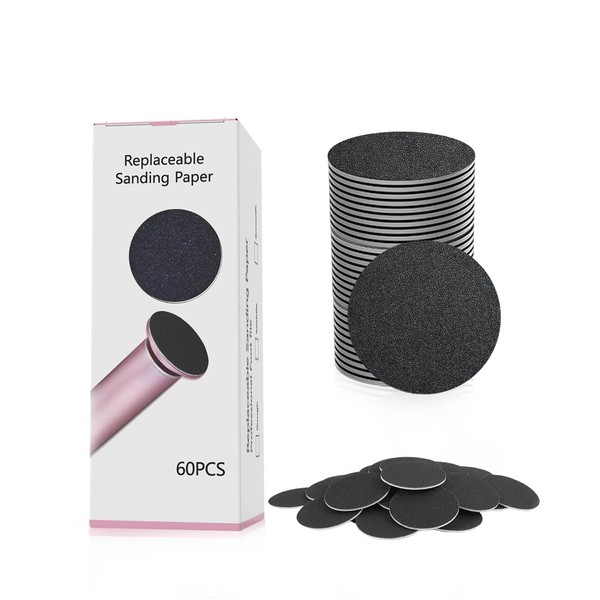 60 PCS Replaceable Sandpaper Discs（180 Fine Grit）, Replacement Sandpaper Discs