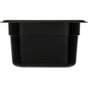 CFS Plastic Food Pan 1/6 Size 4 Inches Deep Black