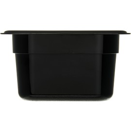 CFS Plastic Food Pan 1/6 Size 4 Inches Deep Black (Pack of 6)