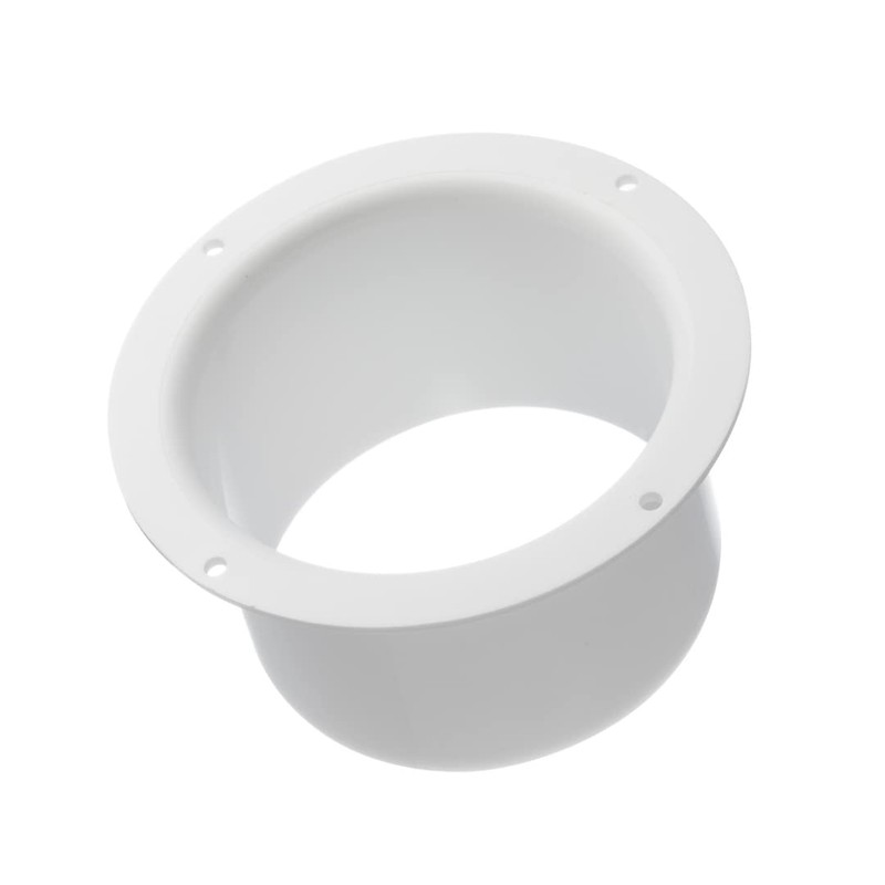 Diameter 100 mm wall flange connector for ventilation pipe, wall