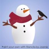 Stencils by Joanie Sm. STENCIL 3" tall Prim Frosty Snowman