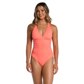 AMAVI Women's Standard Cross Back One Piece Swimsuit, Bird of Paradise, 10