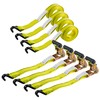 Autofonder 4pcs 1-1/2 x 15 ft Heavy Duty Ratchet Cargo