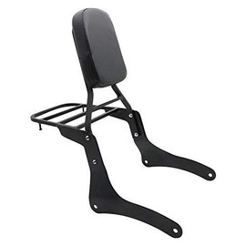 Promise Faster Backrest Sissy Bar Luggage Rack Pad Compatible for Kawasaki Vulcan 900 VN900 1997-2019