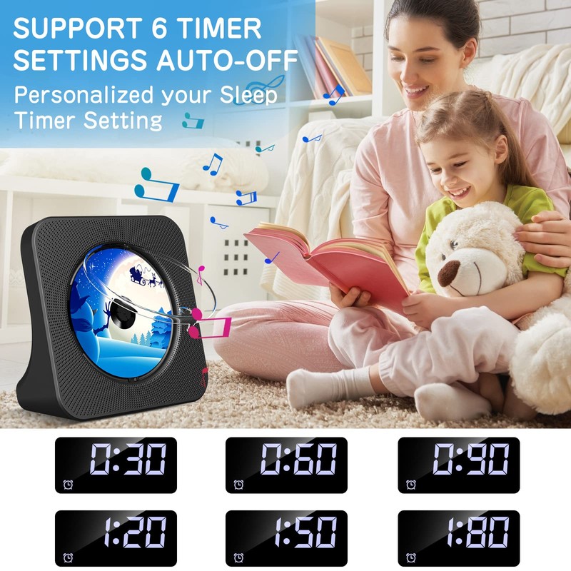 KOVCDVI CD Player for Home Desktop CD Player with Speakers