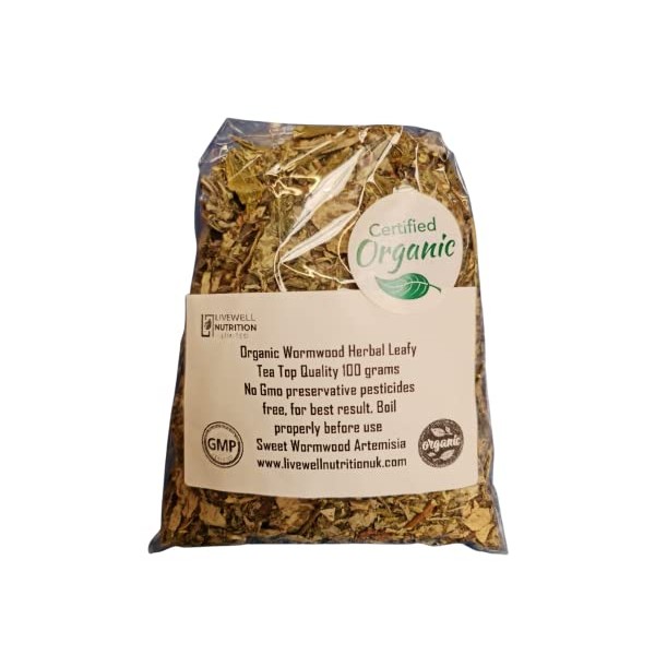 Organic Wormwood Leafy Tea Premium Quality 100 grams, 100% Natural Herbal Remedies
