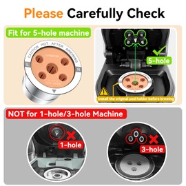 CAPMESSO - Tazas reutilizables K 2025 actualizadas con filtro de café de metal My K Cup recargables con 5 agujeros, para K Supreme/K Slim/K-Duo Gen2/K-Brew Chill (taza de 1 K con 5 agujeros)