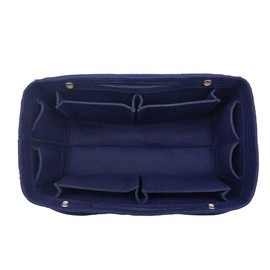 LEXSION Felt Purse Organizer Insert Multi Pocket Bag For Tote & Handbag Shaper 8008 Dark Blue XL