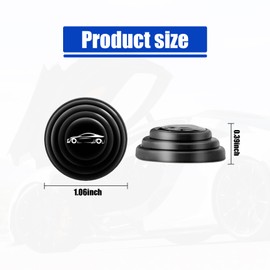 Fogfar 16 PCS Car Shock Absorber, Auto Soundproof Crash Pad, Universal Car Door Protection Sticker, Car Door Side Shock Absorbing Protection Stickers (Black)