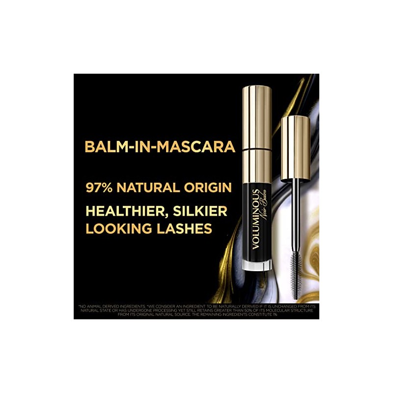 LOreal Paris Voluminous Noir Balm Mascara, Volumizing, Caring, Instant Defined