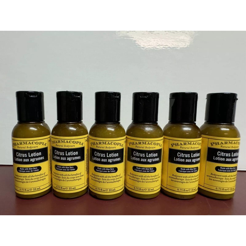 Pharamcopia 6 PACK Pharmacopia Citrus Body Lotion 0.75oz ea Travel