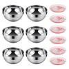 ZANAUWEKED 6 Set Stainless Steel Bowls for Kitchen,12oz Stainless Steel