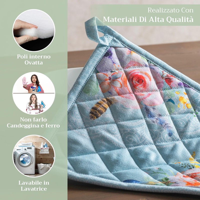 Maison d' Hermine Spring/Summer Set with Oven Gloves and Pot