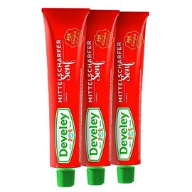 German Mustard | Medium Hot | 3 Pack | 3 x 100 ml | Develey | Germany