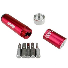 JCOOL Mini Lipstick Tool Bike Repair Screw Driver Kit LED