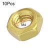 TA-VIGOR 10Pcs Hex Nuts, M4 Self Locking Nuts, Brass Machine