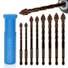 SONCHIE SONCHIE Serrated Drill Bits 8-Piece Set 1/4“-1/2” High Strength