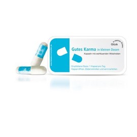 Kapseln 'Gutes Karma' in kleinen Dosen - Geschenkidee