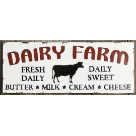 The Happy Little Home Dollhouse Miniature FARMHOUSE CHIC Fresh cream sign Primitive DAIRY FARM 1:12